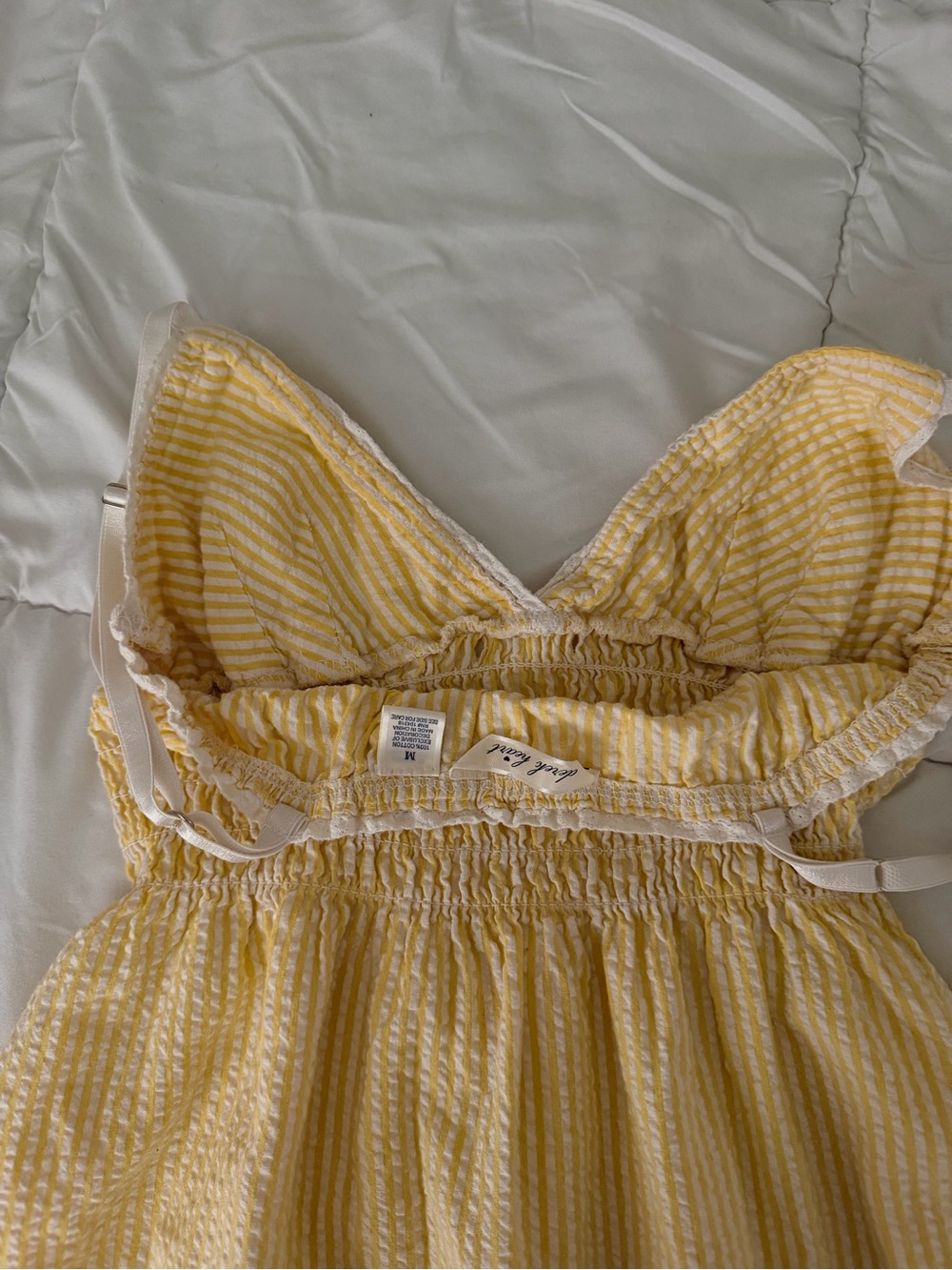 Derek Heart Yellow and White Striped Maxi Dress